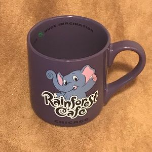 Vintage 1999 Rainforest Cafe Mug | Tuki (Elephant) | Purple | Chicago.